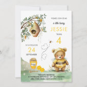 Waterverf van honingbijen en katten Beer Kinderen  Kaart (Voorkant)