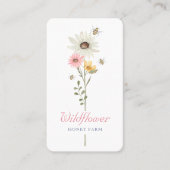 Waterverf van honingbijen Wildbloemen HoningBoerde Visitekaartje (Voorkant)