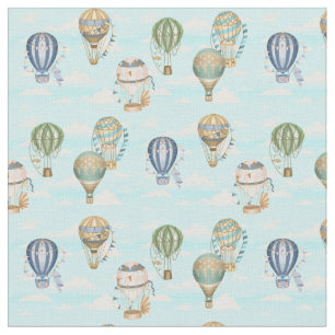 Waterverf van Hot Air-luchtballonnen Stof