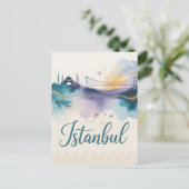 Waterverf van Istanboel Briefkaart (Staand voorkant)