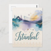 Waterverf van Istanboel Briefkaart (Voorkant / Achterkant)