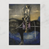 waterverf van John Bauer "A Knight Rode Up" Briefkaart (Voorkant)