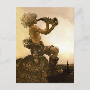 waterverf van John Bauer "The Little Shepherd" Briefkaart