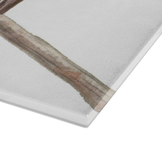 Waterverf van kalkoenen snijplank (Hoek)