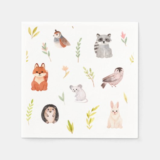 Waterverf van kalveren servet (Voorkant)