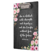 Waterverf van karkassen Floral Christelijke Bijbel Klembord (Links)