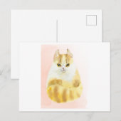 Waterverf van katten briefkaart (Voorkant / Achterkant)