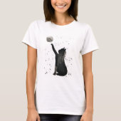 Waterverf van katten- en maankattenkatjes t-shirt (Voorkant)