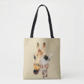 waterverf van "kauwGiraffe" schilderen Tote Bag (Voorkant)