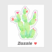 waterverf van kawaï: botanische stekels sticker (Vel)