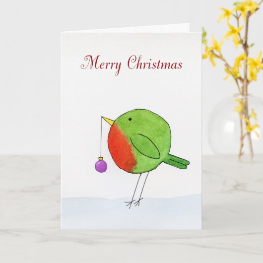 waterverf van Kerstmis Kaart (Gele Bloem)