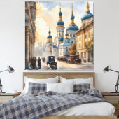 Waterverf van Kiev-Oekraïne Canvas Afdruk (Insitu (Slaapkamer))