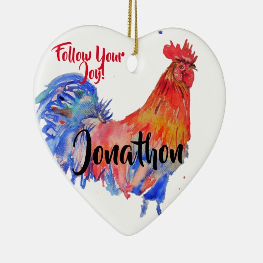 Waterverf van kippooster keramisch ornament (Rechts)