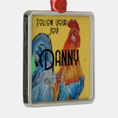 Waterverf van kippooster metalen ornament (Rechts)