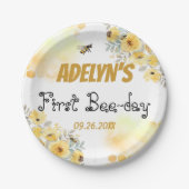 Waterverf van kleine honing papieren bordje (Voorkant)