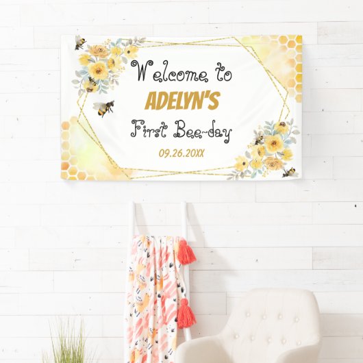 Waterverf van kleine honing spandoek (Insitu)