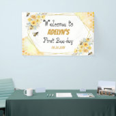 Waterverf van kleine honing spandoek (Beurs)