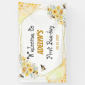 Waterverf van kleine honing spandoek (Verticaal)