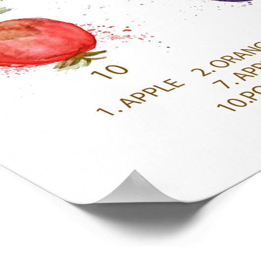 waterverf van kleurrijk collectie poster (Hoek)