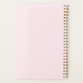 Waterverf van kleurrijk Floral Monogram botanische Planner (Achterkant)