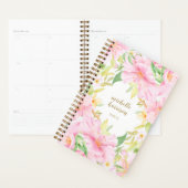 Waterverf van kleurrijk Floral Monogram botanische Planner (Display)