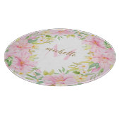 Waterverf van kleurrijk Floral Monogram botanische Snijplank (Hoek)