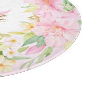 Waterverf van kleurrijk Floral Monogram botanische Snijplank (Hoek)