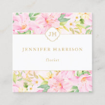 Waterverf van kleurrijk Floral Monogram botanische