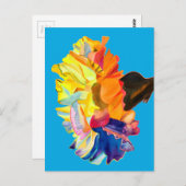 Waterverf van kleurrijke anjers briefkaart (Voorkant / Achterkant)