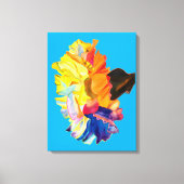 Waterverf van kleurrijke anjers canvas afdruk (Voorkant)