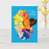 Waterverf van kleurrijke anjers kaart (Gele Bloem)