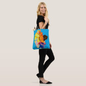 Waterverf van kleurrijke anjers tote bag (Op model)