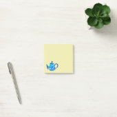 Waterverf van kleurrijke blauwe teapot post-it® notes (Kantoor)