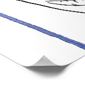 Waterverf van kleurrijke dame met schimmelhaar poster (Hoek)