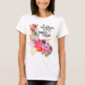 Waterverf van kleurrijke Floral | Wees de reden... T-shirt (Voorkant)