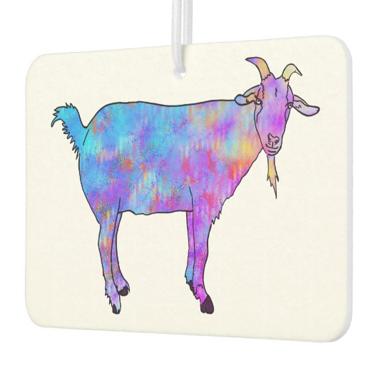 Waterverf van kleurrijke geit luchtverfrisser (Links)