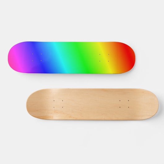 Waterverf van kleurrijke regenboog persoonlijk skateboard (Horizontaal)