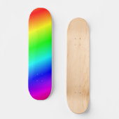 Waterverf van kleurrijke regenboog persoonlijk skateboard (Voorkant)