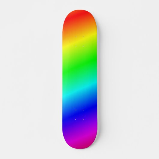 Waterverf van kleurrijke regenboog persoonlijk skateboard (Voorkant)