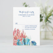 Waterverf van kleurrijke riffen | Weddenschap RSVP (Staand voorkant)