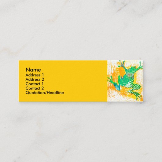 Waterverf van koeldieren mini visitekaartje (Voorkant)