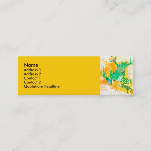 Waterverf van koeldieren mini visitekaartje (Voorkant)