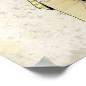 Waterverf van koloniale vogelsoorten, met de oude  poster (Hoek)