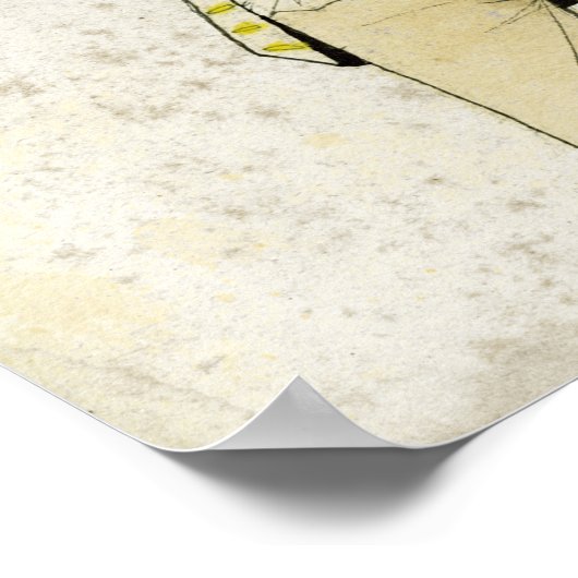 Waterverf van koloniale vogelsoorten, met de oude  poster (Hoek)