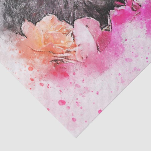 Waterverf van konijnen - Weefselpapier Tissuepapier (Detail)