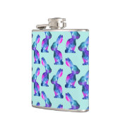 Waterverf van konijnenpatroon heupfles (Links)