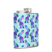 Waterverf van konijnenpatroon heupfles (Rechts)