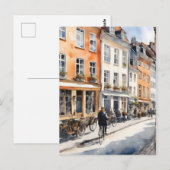 Waterverf van kopenhagen briefkaart (Voorkant / Achterkant)