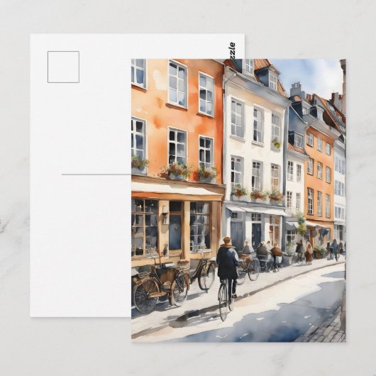 Waterverf van kopenhagen briefkaart (Voorkant / Achterkant)