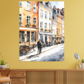 Waterverf van kopenhagen canvas afdruk (Insitu (Woonkamer))